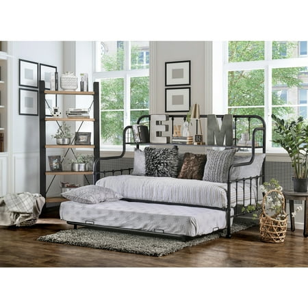 Contemporary Industrial Furniture In Furniture Of America Bastion Contemporary Industrial Black Metal Spindle Daybed With Shelf Contemporary Industrial Furniture In Furniture Of America Bastion Contemporary Industrial Black Metal Spindle Daybed With Shelf